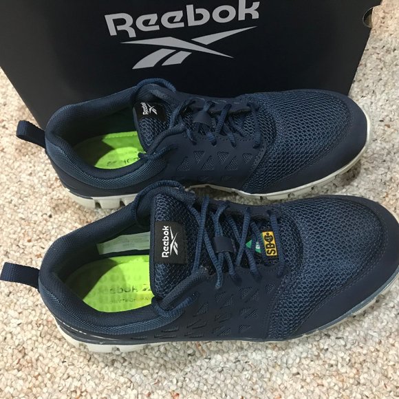 REEBOK Sublite Cushion Work Safety Shoes - Navy Blue Men 12 - CSA Approved - Picture 9 of 10